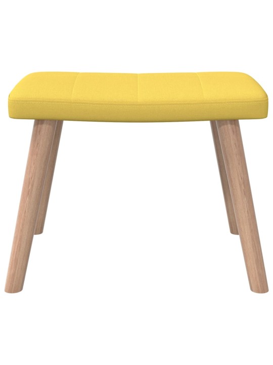 Relaxační křeslo se stoličkou hořčicově žluté textil