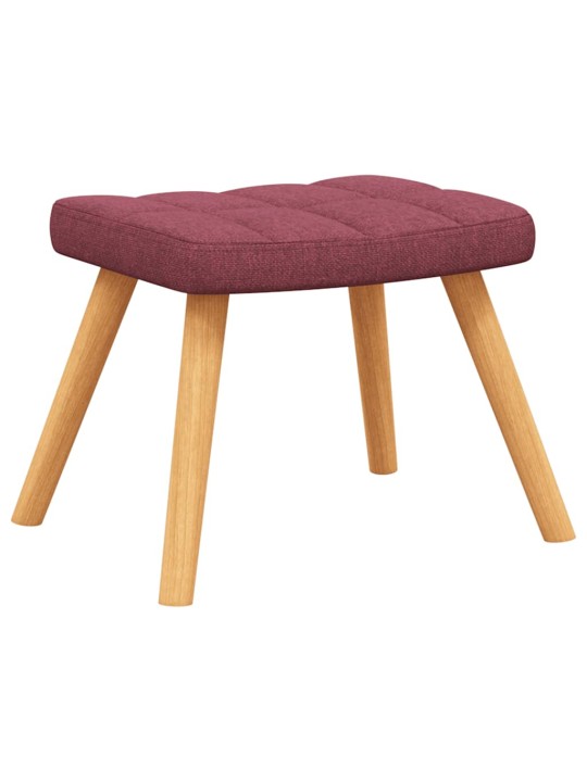 Relaxační křeslo se stoličkou vínové textil