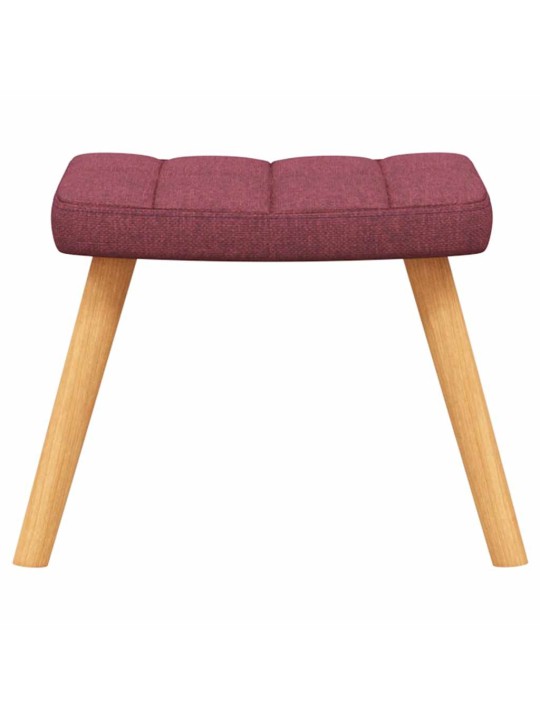 Relaxační křeslo se stoličkou vínové textil