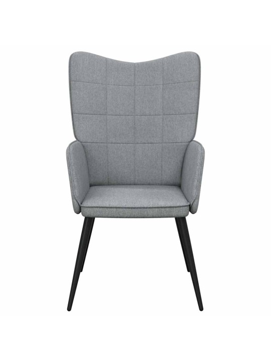 Relaxační židle světle šedá textil