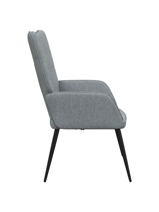 Relaxační židle světle šedá textil