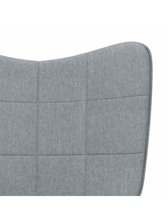 Relaxační židle světle šedá textil