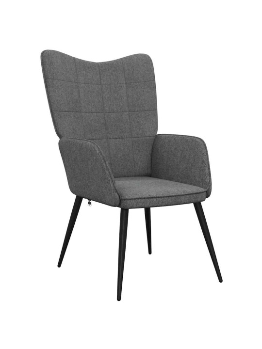 Relaxační židle tmavě šedá textil
