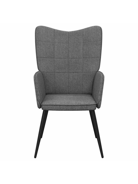 Relaxační židle tmavě šedá textil