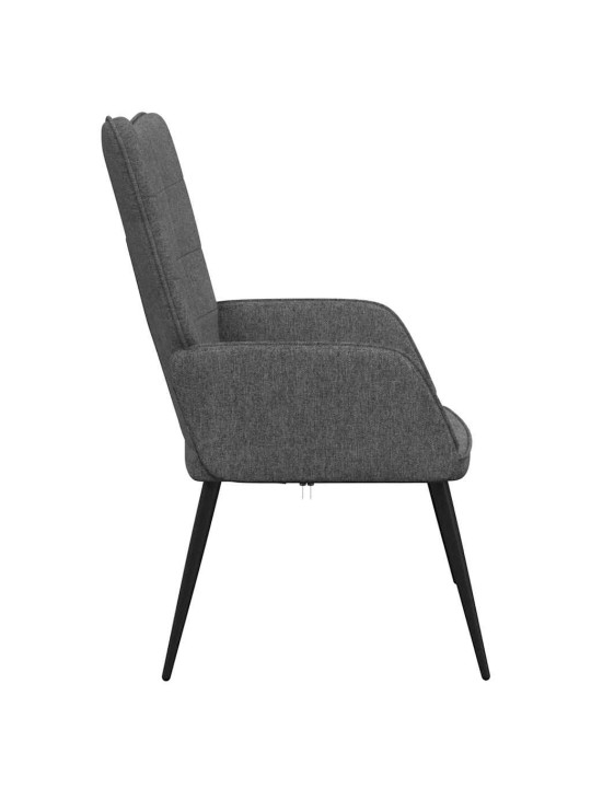 Relaxační židle tmavě šedá textil