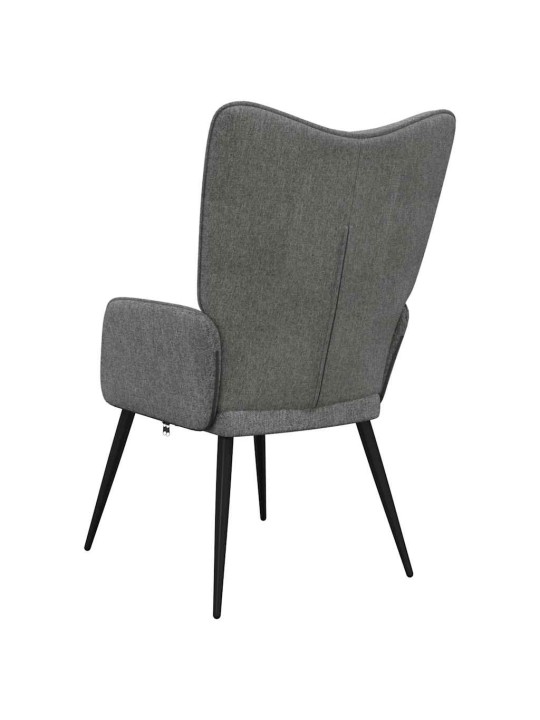 Relaxační židle tmavě šedá textil