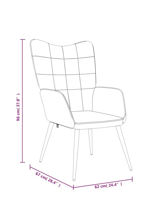 Relaxační židle tmavě šedá textil