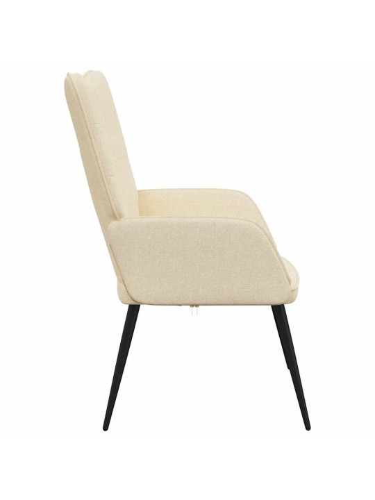 Relaxační židle krémová textil