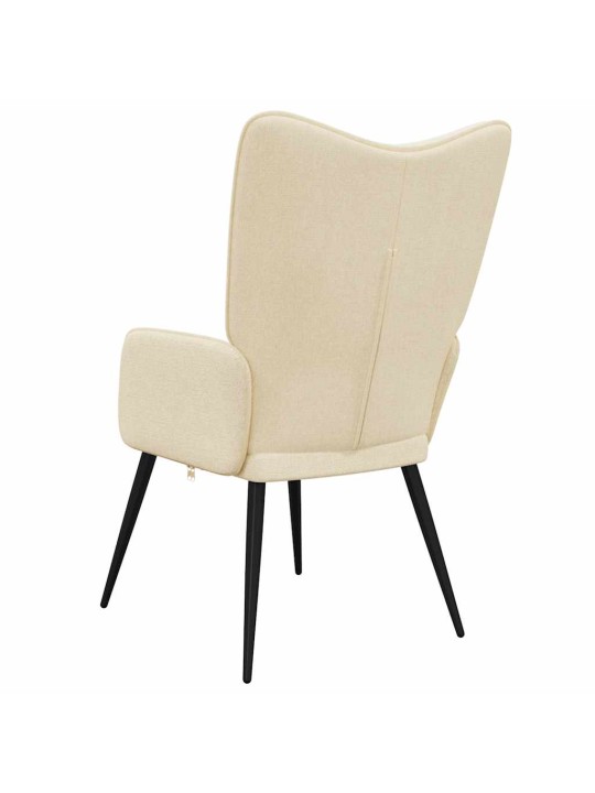 Relaxační židle krémová textil