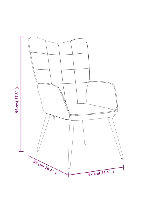 Relaxační židle krémová textil