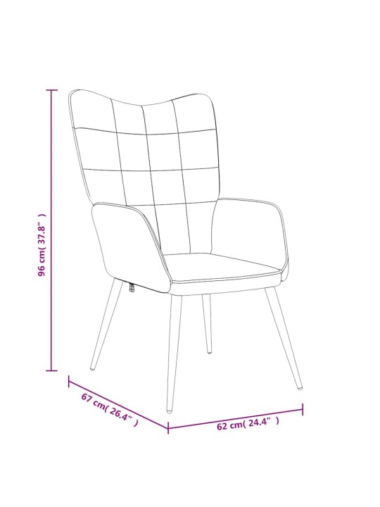 Relaxační židle modrá textil