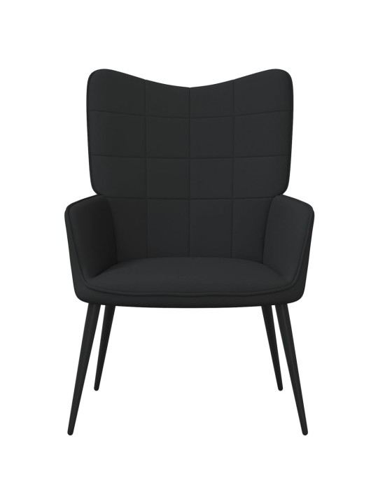Relaxační křeslo černé textil