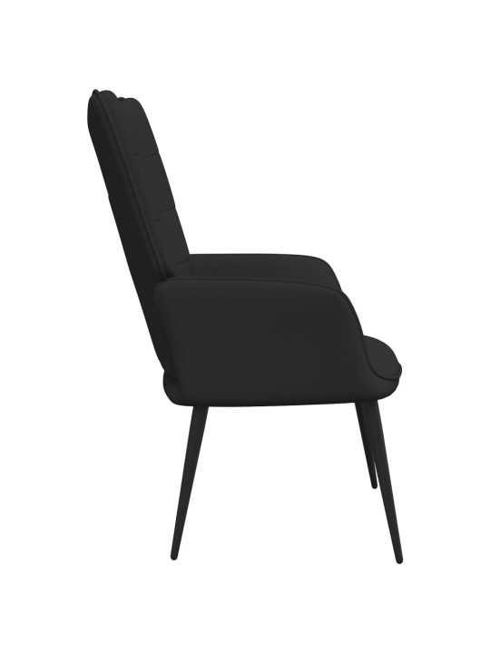Relaxační křeslo černé textil