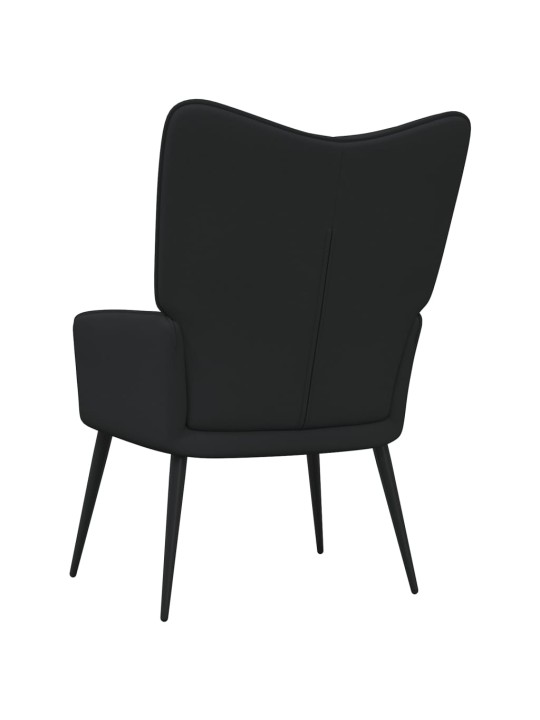 Relaxační křeslo černé textil