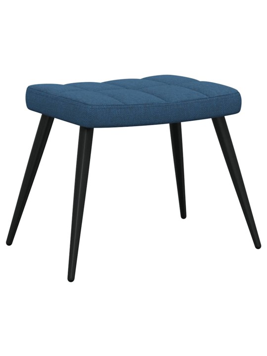 Relaxační židle se stoličkou modrá textil