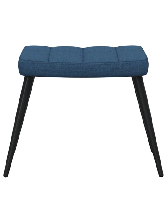 Relaxační židle se stoličkou modrá textil