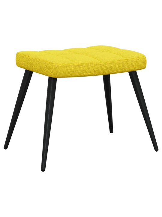 Relaxační židle se stoličkou hořčicová textil