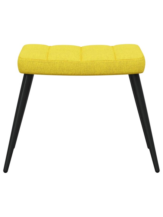 Relaxační židle se stoličkou hořčicová textil
