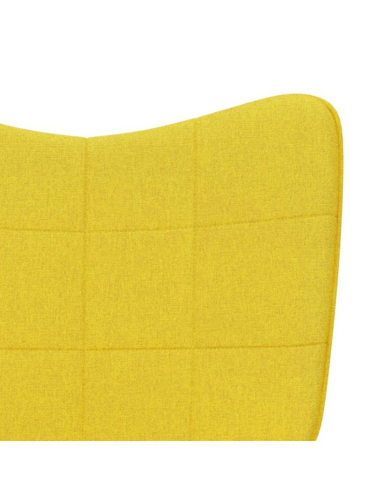 Relaxační židle se stoličkou hořčicová textil
