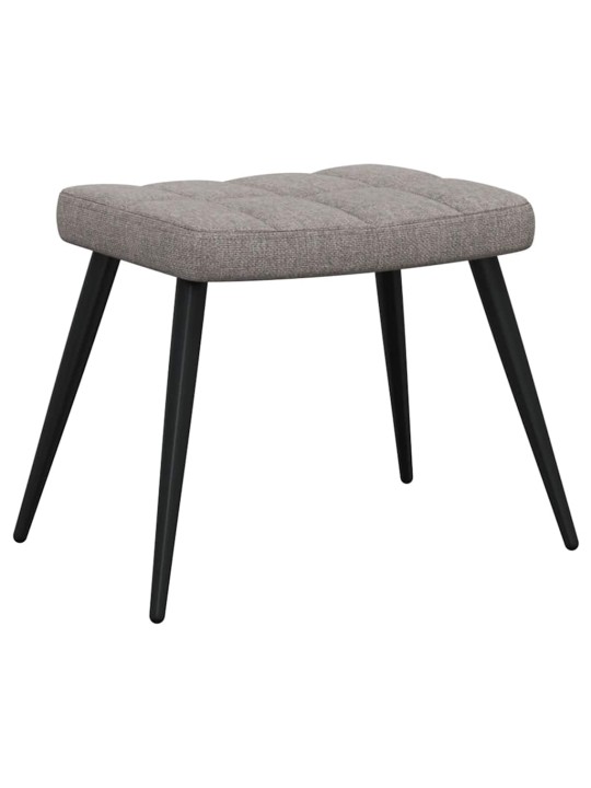 Relaxační židle se stoličkou taupe textil
