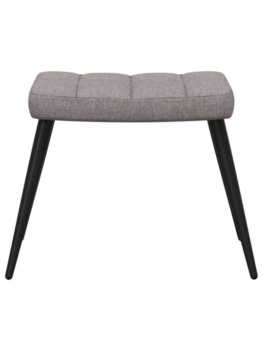 Relaxační židle se stoličkou taupe textil