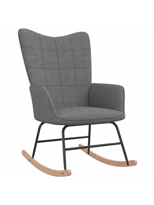 Houpací křeslo tmavě šedé textil
