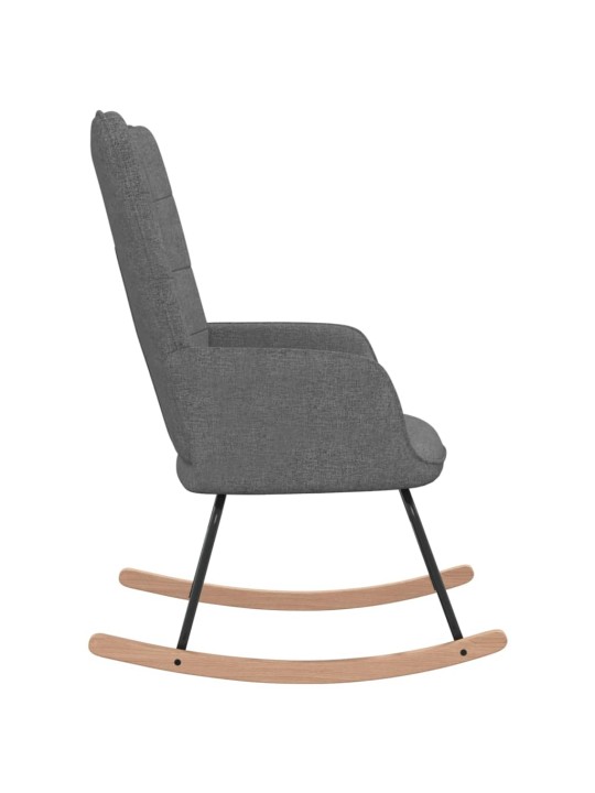Houpací křeslo tmavě šedé textil