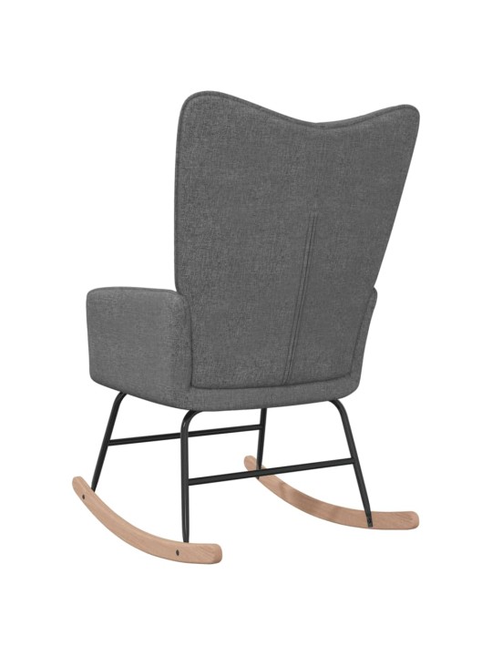 Houpací křeslo tmavě šedé textil