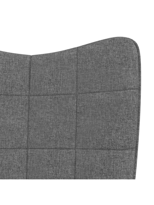 Houpací křeslo tmavě šedé textil