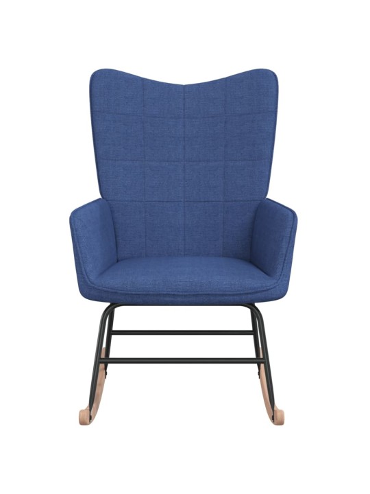 Houpací křeslo modré textil
