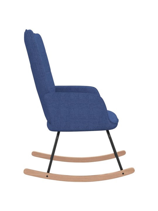 Houpací křeslo modré textil
