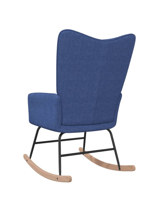 Houpací křeslo modré textil