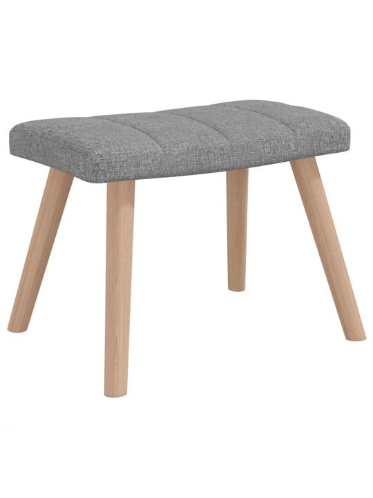Houpací křeslo se stoličkou světle šedé textil