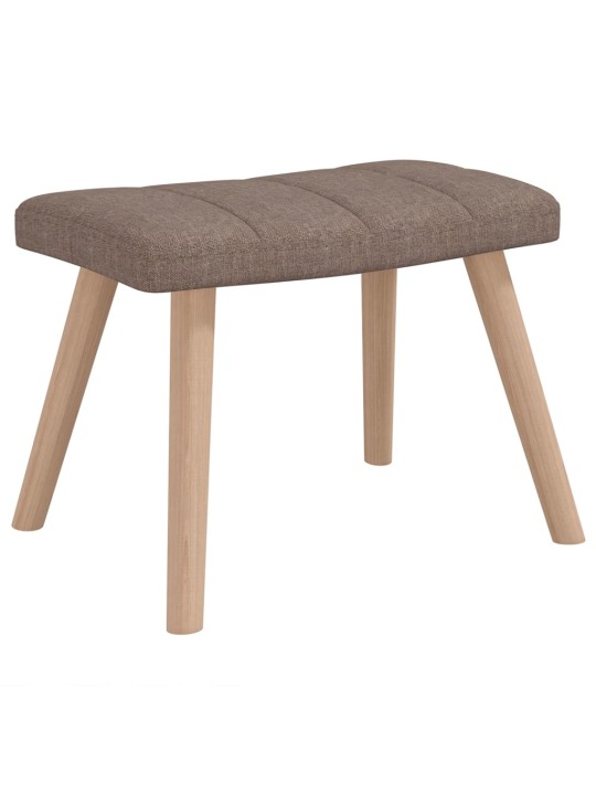 Houpací křeslo se stoličkou taupe textil