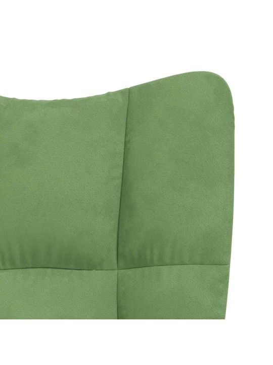Relaxační křeslo světle zelené samet