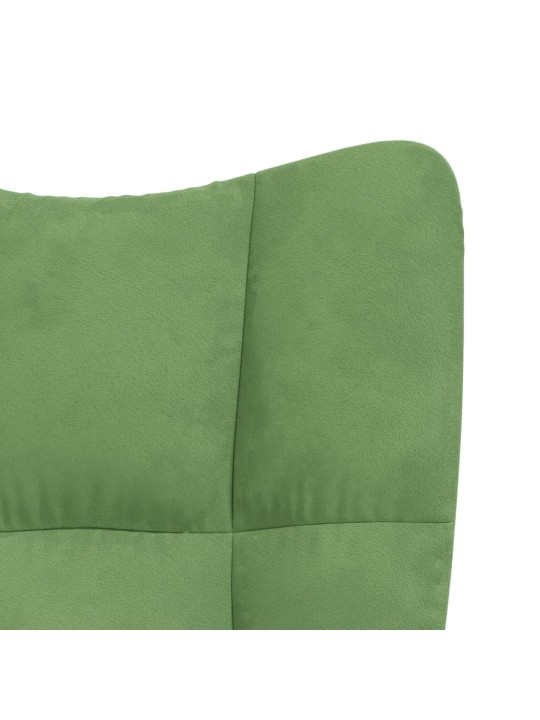 Relaxační křeslo světle zelené samet
