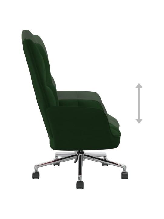 Relaxační křeslo tmavě zelené samet