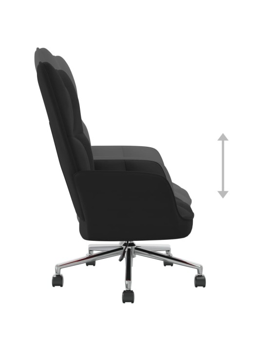Relaxační křeslo černé samet