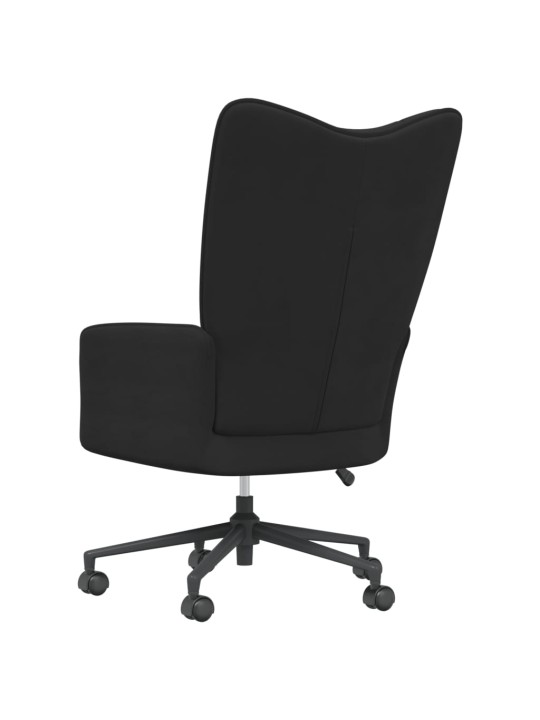 Relaxační křeslo černé samet