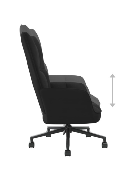 Relaxační křeslo černé samet