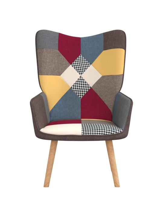 Relaxační křeslo patchwork textil