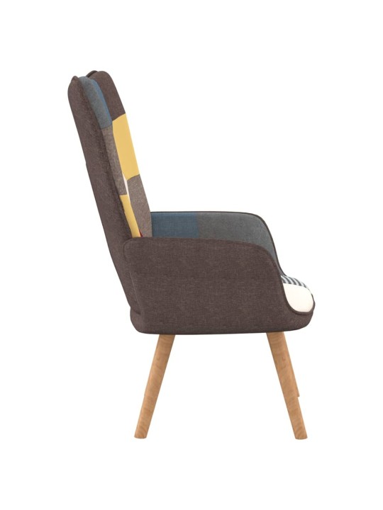 Relaxační křeslo patchwork textil