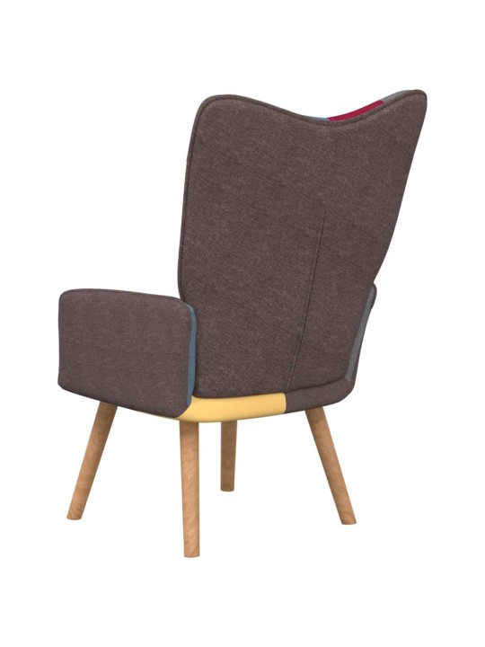 Relaxační křeslo patchwork textil