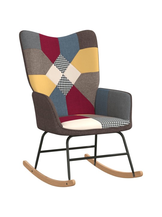 Houpací křeslo patchwork textil