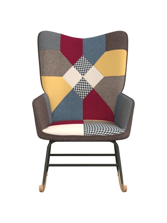 Houpací křeslo patchwork textil