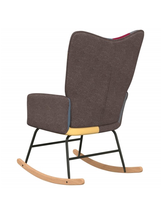 Houpací křeslo patchwork textil