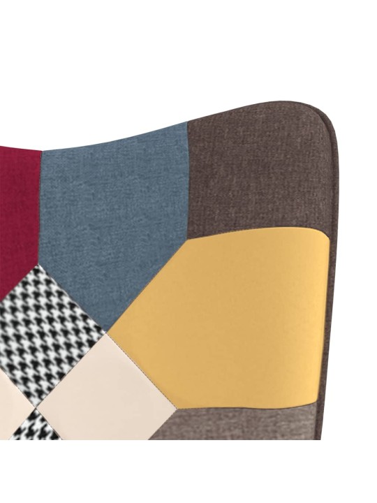 Houpací křeslo patchwork textil