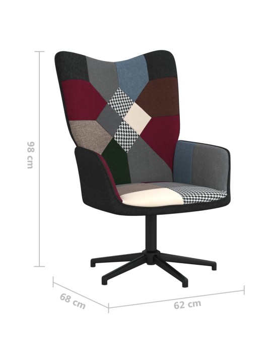 Relaxační křeslo patchwork textil