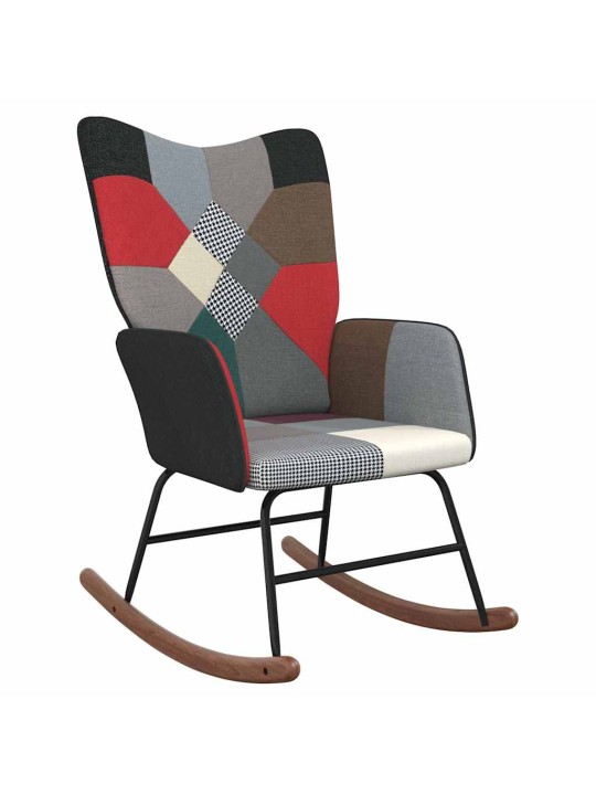 Houpací křeslo patchwork textil