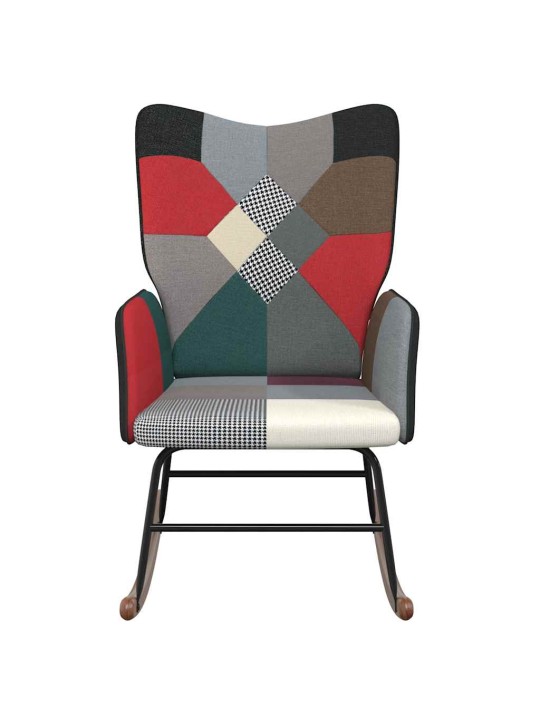 Houpací křeslo patchwork textil
